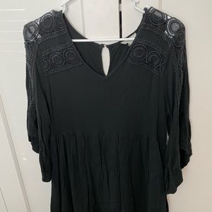 Black boho flowy tunic